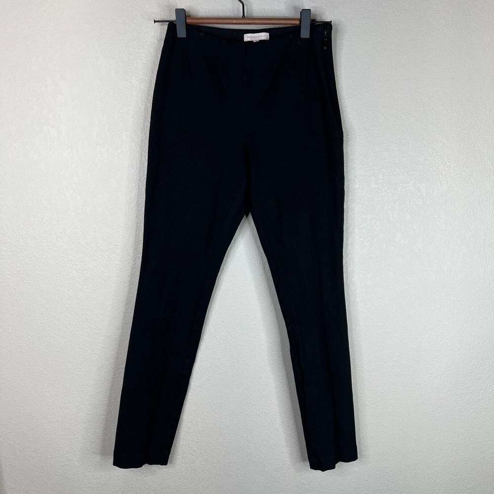 Rebecca Taylor Women Ankle Skinny‎ Pants Side Zipper Black Size 0 Work Capsule